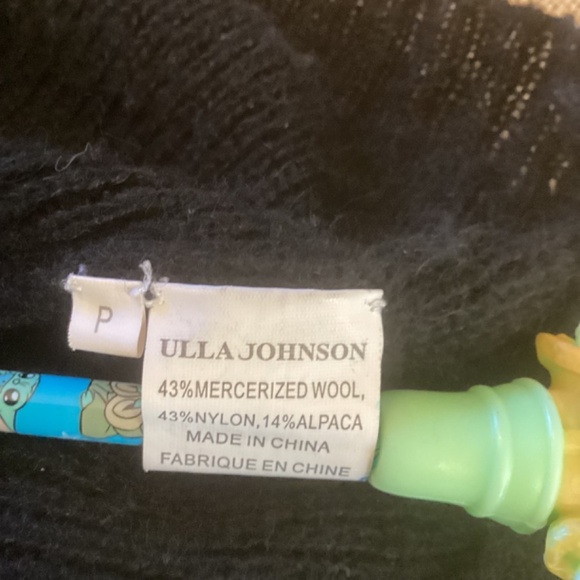 Ulla Johnson Pullover Black Wool Alpaca Scoop Neck‎ Sweater Super soft size P 0 - Picture 7 of 8